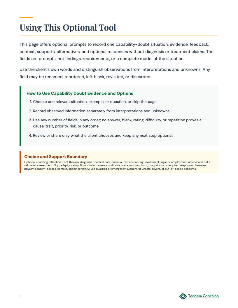 Capability Doubt Evidence and Options - preview