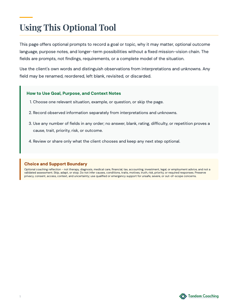 Goal, Purpose, and Context Notes - preview
