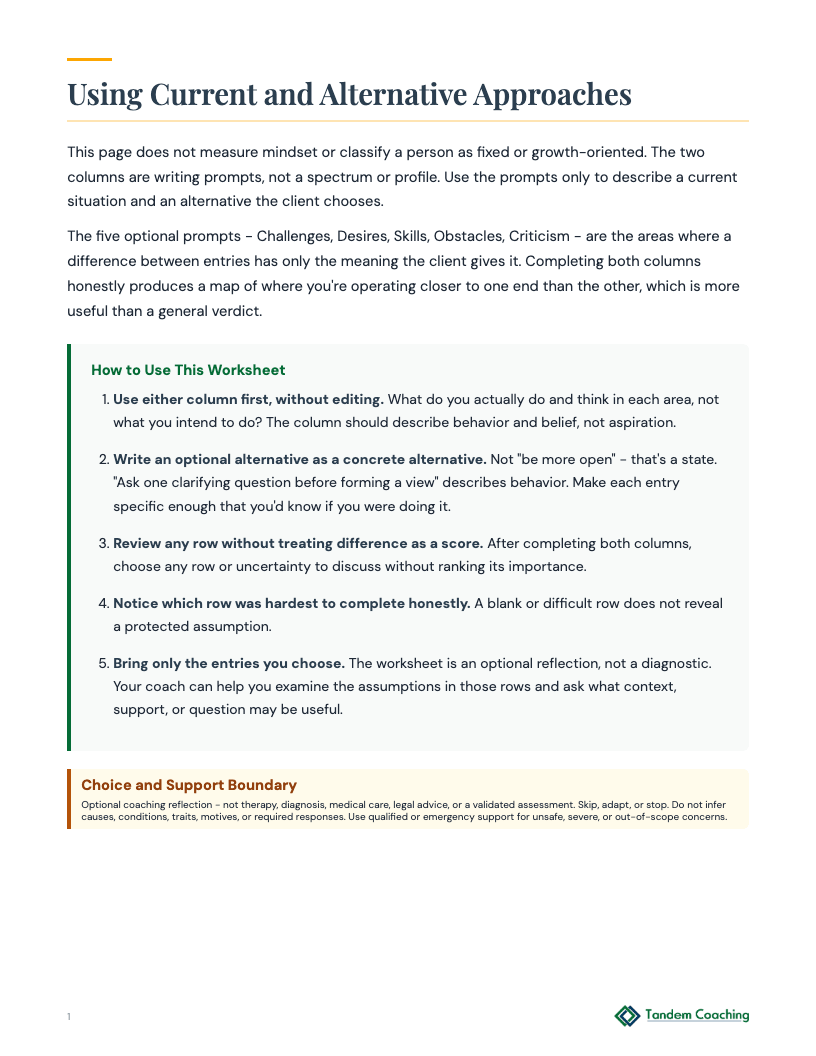 Current and Alternative Approaches - preview