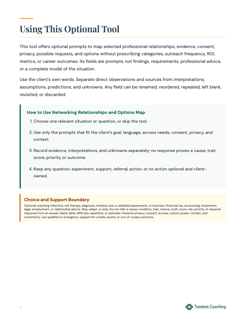 Networking Relationships and Options Map - preview